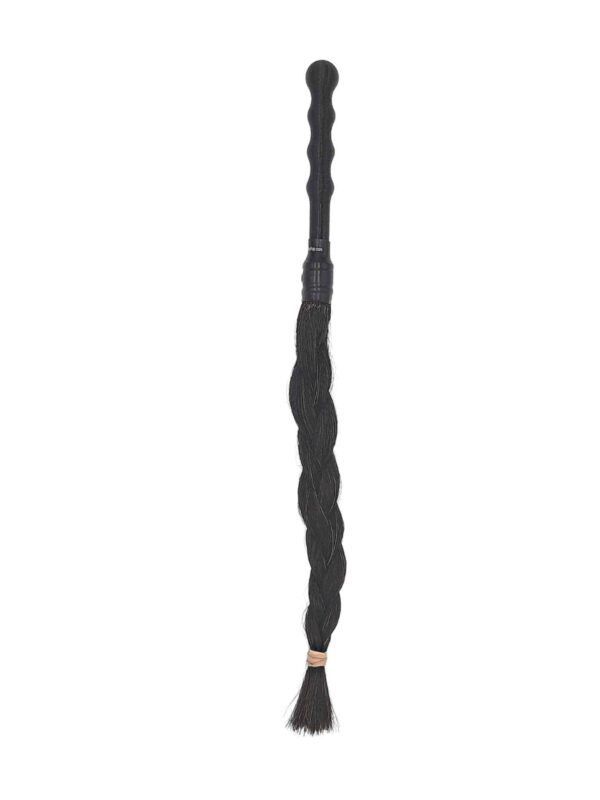 Black braided hair flogger