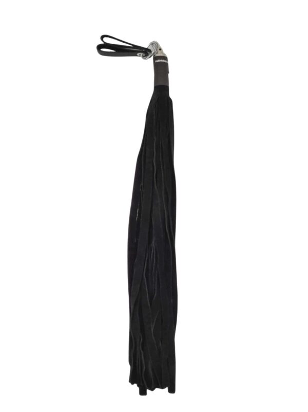 Black suede leather flogger