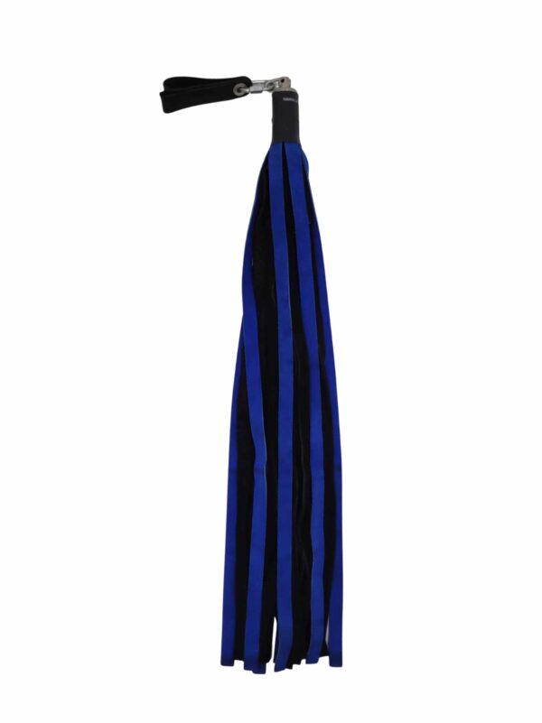 Blue suede leather flogger