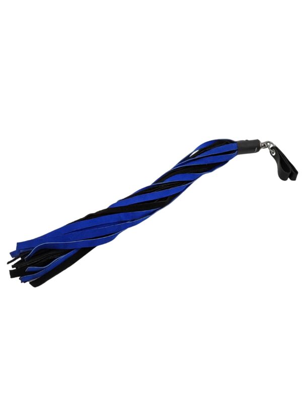 Blue suede leather flogger