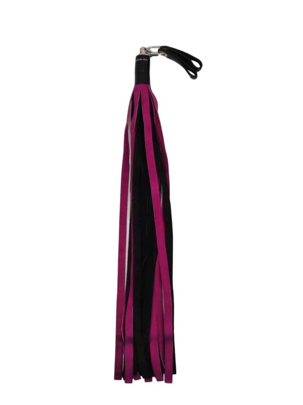 Fuscia suede leather flogger