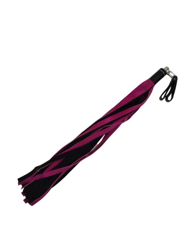 Fuscia suede leather flogger