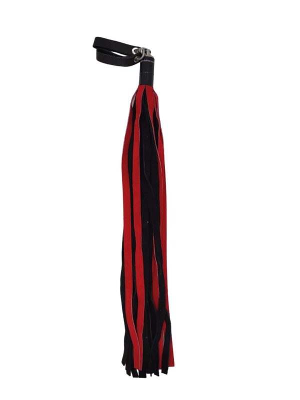 Red suede leather flogger