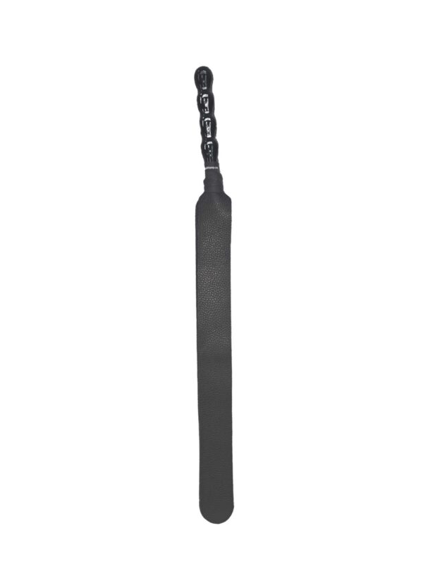 Six-tail whip, black, leather backstrap