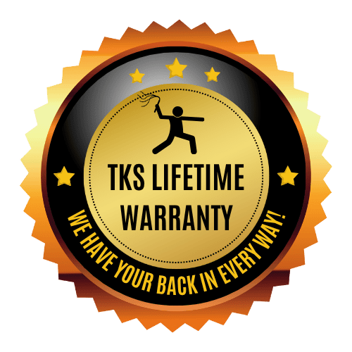 TKS seal showing all of our products are warrantied for life.