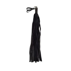 Bison Hide Leather Flogger, w/Fingerloops, 1/2" Falls