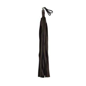 Mule Deer Hide Leather Flogger, w/Fingerloops, 1/2" Falls